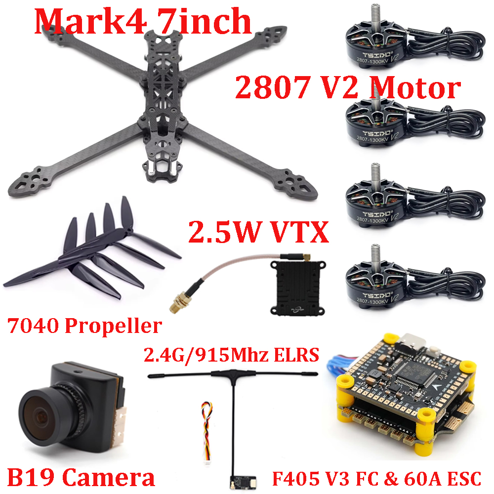 Drone Racing Frame - طقم إطار Mark4 مقاس 7 بوصات